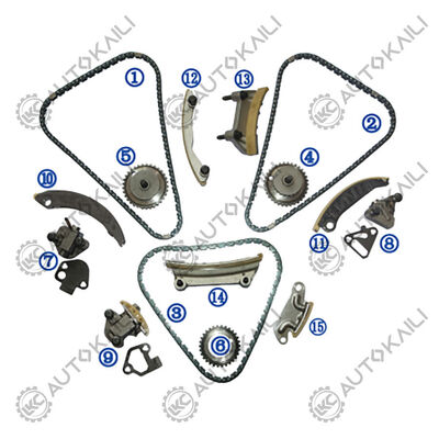 Kit de cadeia de cronometragem PA66 / PA46 de plástico para 9-3 YS3F Turbo V6 gasolina B284L / B284R 2.8L 06-09