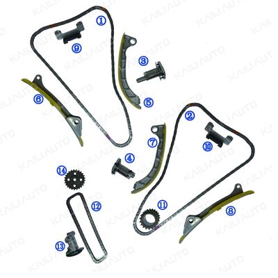 Kit de cadeia de tempo PA66 / PA46 de plástico para Hyundai Genesis G80 V8 G8BE 5.0L17-20