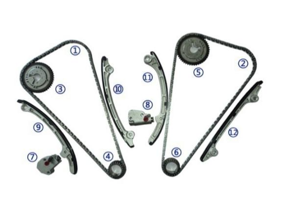 Kit de cadeia de tempo PA66 / PA46 de plástico para INFINITI FX45 VK45DE V8 4.5L 03-08