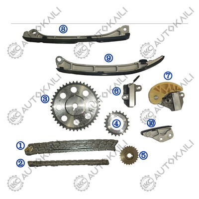 Kit de cadeia de cronometragem de plástico PA66 / PA46 Para MAZDA CX-5 KE Diesel SHY4/SHY6 2.2L 12-18