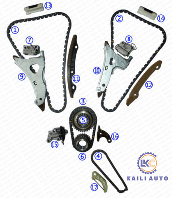 Jogo cronometrando da corrente para o GÁS A2760502416 A0009931378 do motor M276.821 V6 3.0T/3.5T do BENZ GL450 E400 C350 ML350 C300 GLK350