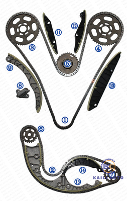 Corrente Kit For AUDI VW TOUAREG Q5 Q7 A4 A5 A6 A7 A8 3.0TDI 059109229S do sincronismo do motor CRCA CJMA