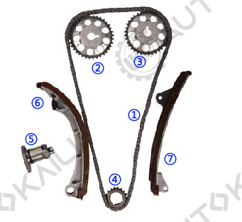 Kit de cadeia de cronometragem para TOYOTA 1ZZ-FE 2.0L Celica/Corolla 00-08 13506-22030 130L