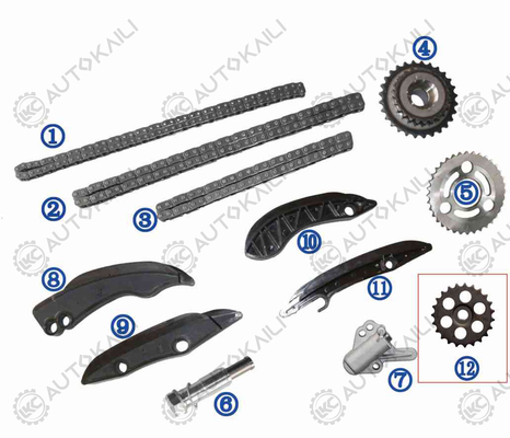 Kit de cadeia de tempo para BMW 325d/330d 430d/435d 530d/535d/525d 640d 730d/740d/750d 3.0L N57 07-16 11318572503 86L