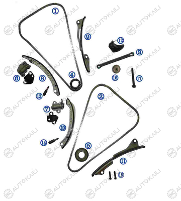 Kit de cadeia de tempo para GM / Chevrolet / BUICK / Cadillac CADILLAC CT6 LGW V6 3.0L 2016- 12647895 144L