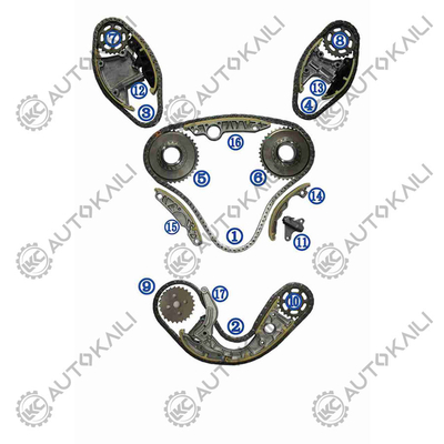 Kit de cadeia de tempo para AUDI/VW AUDI A4 B8 ((8K2) CAPA/CCLA/CCWA 3.0T 07-12 059109229J 106L