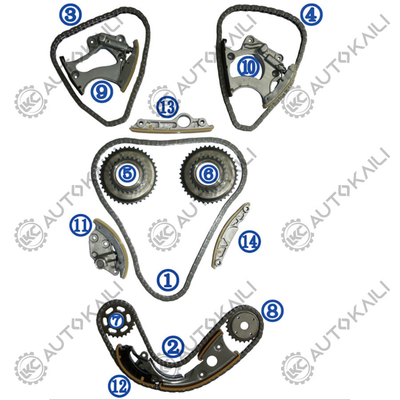 Kit de cadeia de tempo para AUDI A7 4GA CNYA 150KW 2.8L 10-14 A6L 4X8/ C7 CNYB 162KW 2.8L 12-16 06E109465BC 108L