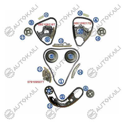 Kit de cadeia de tempo para AUDI / VW S5 8F7 CAKA 245KW 3.0T 08-11 06E109465BC 108L