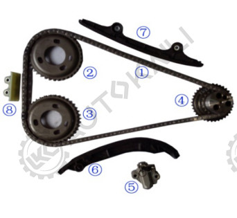 Kit de Cadeia de Tempo para TRANSITO 2.2 (SINGLE) MK7 2006- TDCI DURATORQ TRANSIT 2.2 TDCi P8FA/P8FB 06.4-11.9 TRANSIT 2.2 TDCi PGFA/PGFB 07.10- TRANSIT 2.2 TDCi QVFA/QWFA 06.4-11.9 TRANSIT 2.2 TDCi SRFA