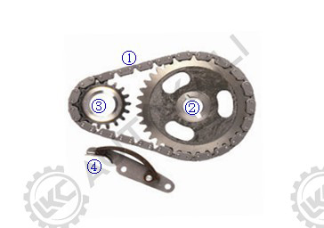 Kit de cadeia de tempo para E43Z6268A 46L Kit de cadeia de tempo para motor Ford HSC Tempo 2.5-N ((153) OHV 4Cyl 86-92