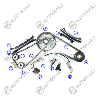 Kit de cadeia de cronometragem para NISSAN YD25DDTI CABSTAR/NAVARA/PICKUP /PRESAGE/SEWENA DOHC 16V 2.5L 2002.3-2008.9 PICK UP (D22) 2.5 Di 2488CC YD25DDTI 2002.3 PODER DE PICKUP ((BHP) 138 (KW) 98