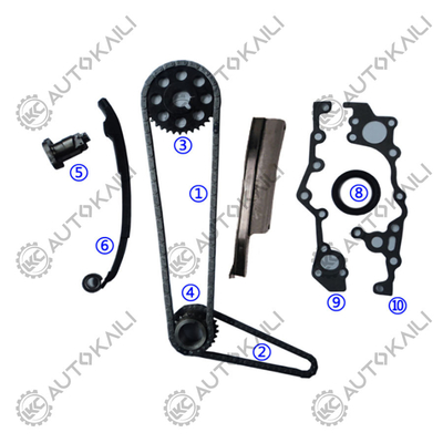 Kit de cadeia de tempo PA66 / PA46 de plástico para 2TZ-FE OLD 100% teste profissional