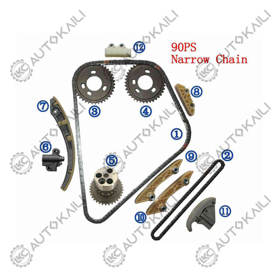 Kit de cadeia de cronometragem PA66 / PA46 de plástico para Mondeo Mk III (B5Y) DI / TDDi / TDCi 2.0 00-03