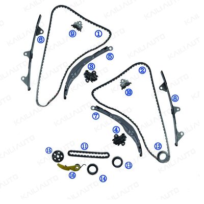 Kit de corrente de distribuição de plástico PA66/PA46 para Kia Carnival EX, LX, SX, SX Prestige 3.5L G6DT V6 22-25