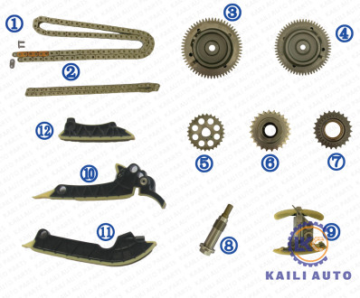 Jogo cronometrando da corrente para o DIESEL OM654.920 10-16/10-17 A0019930576 102L A0009936000 62L do BENZ E-CLASS 2.0L 150HP/194HP