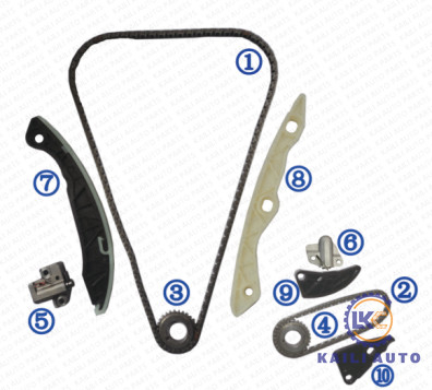 Jogo cronometrando da corrente para o motor G4KE 2.4L 24321-25000 9*180L de HYUNDAI KIA Sonata IX35 Santa Fé KIA Sportage Sorento K5