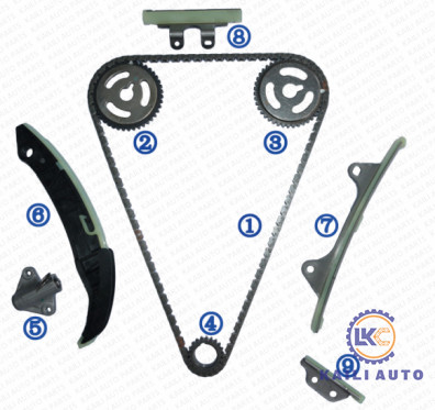 Jogo cronometrando da corrente para o motor i10 de HYUNDAI/KIA i10 (IA) (PA) i20 (GB) i20 (PB PBT) G4LA 1.2L 08-10 24321-03000 9*160L