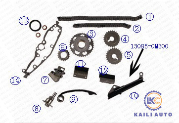 RECURSO ALMERA PRIMERA SENTRA DOHC 16V 1.3L 13028-53Y00 do ANÚNCIO de Kit For NISSAN da corrente do sincronismo de GA14DE GA16DE