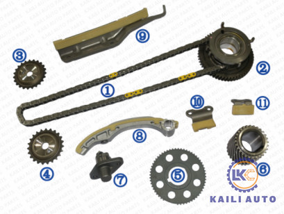 Jogo cronometrando da corrente para o motor 4M41NEW 3,2 DI-D4 4WD 10-17 ME192230 110L de MITSUBISHI Pajero IV V80 V90 IV CAMIONETE V8_W V9_W