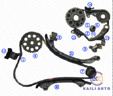 Corrente cronometrando 13506-75050 124L 13540-75030 de TOYOTA 4RUNNER Tacoma 2,7 VVT